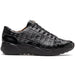 Marco Di Milano Nino Men's Black Sleek Genuine Caiman Crocodile Sneaker
