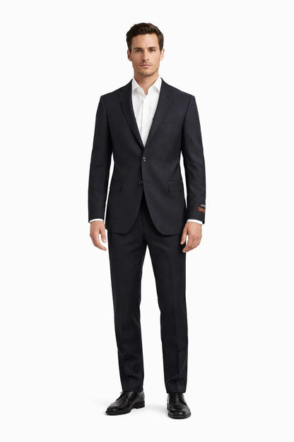 Novello Black, Modern Fit, Pure Wool Suit by Tiglio Luxe Modern Fit