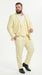 Men’s Yellow Seersucker Suit with Jacket, Vest and Pants, Summer Wedding Prom Dress Suit