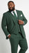 Men’s Hunter Green Great Gatsby Pinstripe 3 Piece Suit, 1920s Gangster Outfit