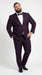 Men’s Plum Eggplant Dark Purple 2 Piece Suit, Formal Wedding Prom Dress Suit