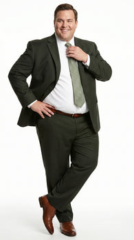 Men’s Dark Olive Green Suit, Classic Formal Dress Suit Clearance Sale