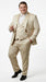 Men’s Tan Floral Shawl Lapel Tuxedo Set, Wedding and Prom Formal Suit