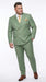 Rossiman Men’s Sage Green Double Breasted Suit with Gold Buttons, Slim Fit Lightweight Summer Suit
