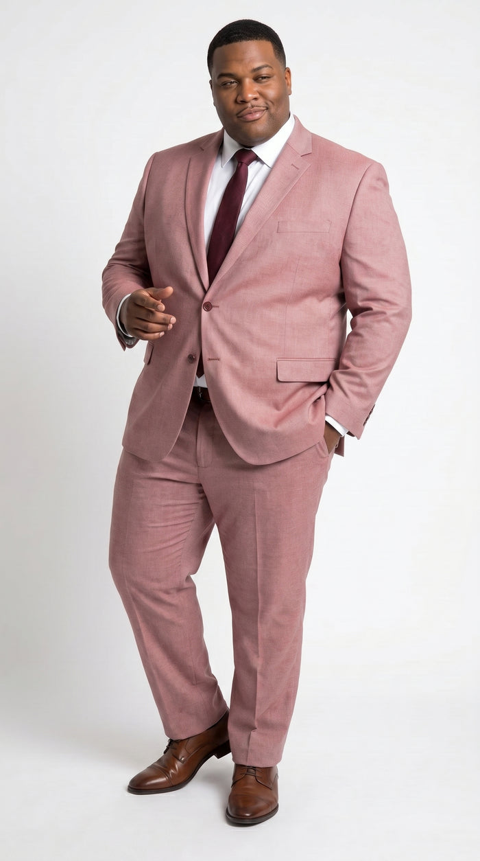 Men’s Mauve Salmon 2 Piece Suit, Formal Wedding Prom Dress Suit