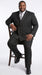 Men’s Black Double Breasted Bold Pinstripe Suit – Gangster Style Formal Dress Suit