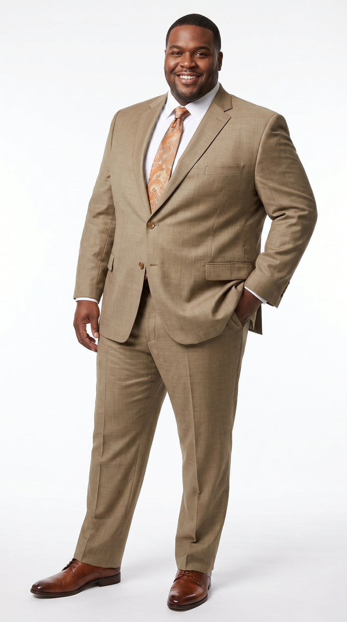 Men’s Champagne Gold Sharkskin Suit, Formal Wedding Church Business Dress Suit Set