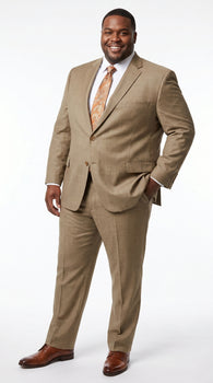 Men’s Champagne Gold Sharkskin Suit, Formal Wedding Church Business Dress Suit Set
