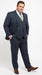 Men’s 1920s Gangster Dark Blue Bold Pinstripe 3 Piece Suit, Vested Fashion Suit with Pleated Pants