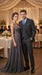 Men’s Charcoal Gray Pinstripe 3 Piece Vested Suit with 2 or 3 Button Jacket, Formal Dress Suit