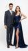 Men’s 1920s Gangster Dark Blue Bold Pinstripe 3 Piece Suit, Vested Fashion Suit with Pleated Pants