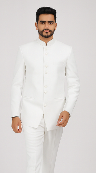 Off White Sale Cream Ivory Mandarin Suits For Men