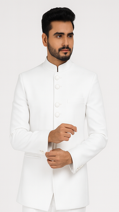 Off White Sale Cream Ivory Mandarin Suits For Men