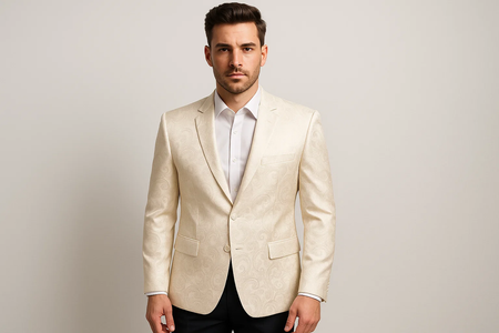 Alberto Nardoni Brand Men's 1 Button Cheap Priced Designer Fashion Dress Casual Blazer On Sale Cream ~ ivory ~ Off White Blazer Dinner Jacket Tuxedo Looking! Sport coat