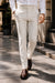 Offwhite Flat Front Wool Dress Pant 2560 by Tiglio Luxe
