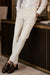 Offwhite Flat Front Wool Dress Pant 2560 by Tiglio Luxe