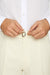 Tiglio Luxe Offwhite Semi-Wide Leg Wool Marbella Dress Pants