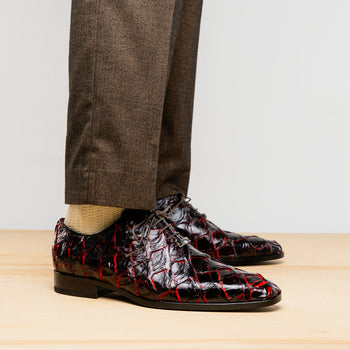 Marco_Di_Milano Olivieri Blackcherry Leather Shoe
