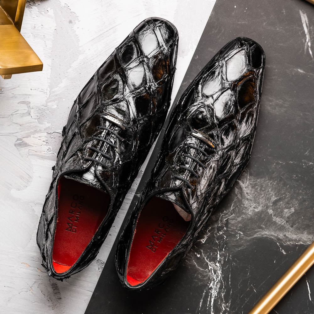 Marco Di Milano Olivieri Black Leather Shoe