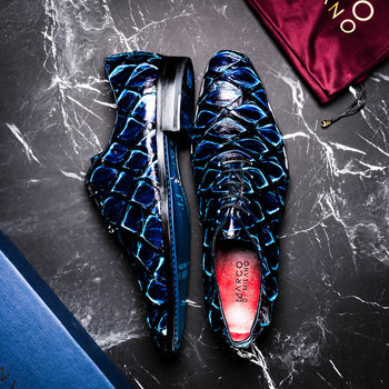 Marco Di Milano Olivieri - Royal Blue Leather Dress Shoe