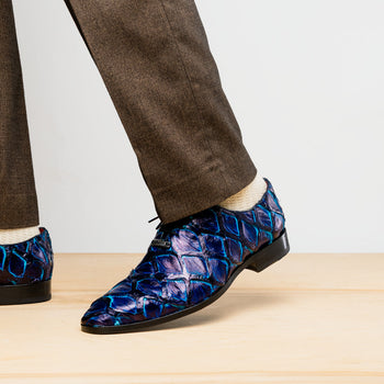 Marco Di Milano Olivieri - Royal Blue Leather Dress Shoe