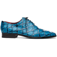 Marco Di Milano Olivieri Caribbean Blue Pirarucu Dress Shoe Oxfords