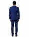 Mens 1 Button Shawl Lapel Vested Wool Wedding - Prom Tuxedo in Bright Sapphire Blue - Mens Slim Fitted Tuxedo