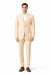 Men's  Notch Label Orange Colour Summer Seersucker Fabric Jacket and Pants 3 Piece Suit