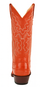 Men's King Exotic Boots Genuine Eel Skin Boots Cognac (4980803)