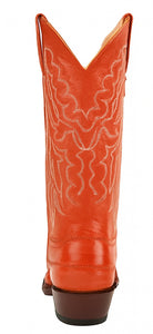 Men's King Exotic Boots Genuine Eel Skin Boots Cognac (4980803)