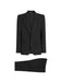 Men’s Black Pinstripe 2-Piece Tuxedo Suit – Two-Button Jacket and Matching Formal Pants