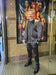 Men’s Black Shiny Sharkskin 2 Piece Suit, Formal Wedding Prom Party Dress Suit