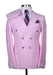 Men’s Light Pink Double Breasted Blazer – Sport Jacket Coat