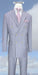 Mens Silver Grey Double-Breasted 3-Piece Suit – Classic Tailored Fit with Peak Lapel and Gold Buttons for Weddings, Church and Formal Events