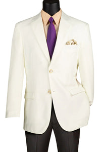 Men’s White Blazer Jacket – Classic Fit Formal Sport Coat with Gold Buttons
