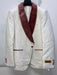 Men’s Ivory and Rose gold Floral Blazer – Elegant Shawl Lapel Formal Blazer Jacket for Wedding, Party, Prom