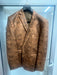 Men’s Tan Snakeskin Print Blazer, Brown Sport Coat Camel Alligator Crocodile Animal Print leopard Jacket
