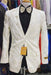 Men’s Ivory Floral Embroidered Tuxedo Jacket – Elegant Wedding and Party Blazer in Cream Color With Ivory Pants