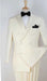 Men’s ivory Cream Double Breasted Suit – Classic Formal Tuxedo Style Suit for Weddings off White Color
