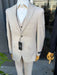 Men’s Cream Tan Beige Windowpane Plaid Western Blazer, Formal Cowboy Wedding Prom Sport Coat Jacket
