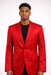 Men’s Red Paisley Velvet Blazer - Christmas new year Sport Coat Jacket - Prom 2026 Collection