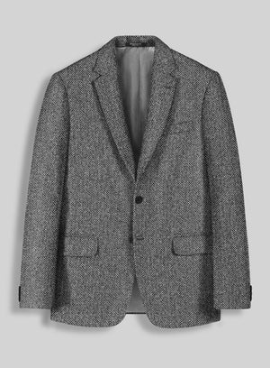 Men’s Grey Herringbone Winter Cowboy Blazer – Western Sport Coat Jacket