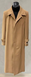 Men’s Full-Length Camel Overcoat – Classic Long Microfiber-Blend Coat for Winter and Formal Wear Maxi Duster Coat