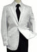 Men’s White Disco Blazer 1980s Sequin Style Jacket – Lapel Collar Party Blazer, Formal Evening Wear, Halloween Masquerade Club Outfit