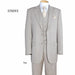 Men’s Tan Pinstripe Three Piece Suit – Classic Fit Pleated Pants  Tan Sand Beige Wedding, Church Shadow Ton on Tone  Business Suit for Men