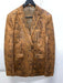 Men’s Brown Snakeskin Pattern Blazer – Stylish Exotic Print Formal Blazer Jacket for Party, Exotic Crocodile Alligator Print