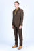 Men’s Dark Brown Western Blazer with Suede Yokes, Cowboy Sport Coat for Ranch Wedding and Country Events