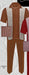 Men’s Cognac Tan Two-Piece Outfit – Short Sleeve Button-Up Shirt and Pants Set