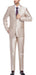 Men’s Champagne Tan Sharkskin 2 Button Suit – Shiny Formal Suit with Optional Vest for Wedding, Prom, Business Beige Color