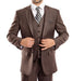 Men’s Brown Sharkskin 3 Piece Suit – Textured Two Button Vested Business Formal Suit for Wedding, Party Wear Vested
